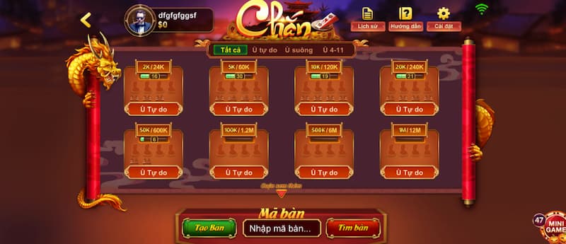 Bước 3: Vào game chắn